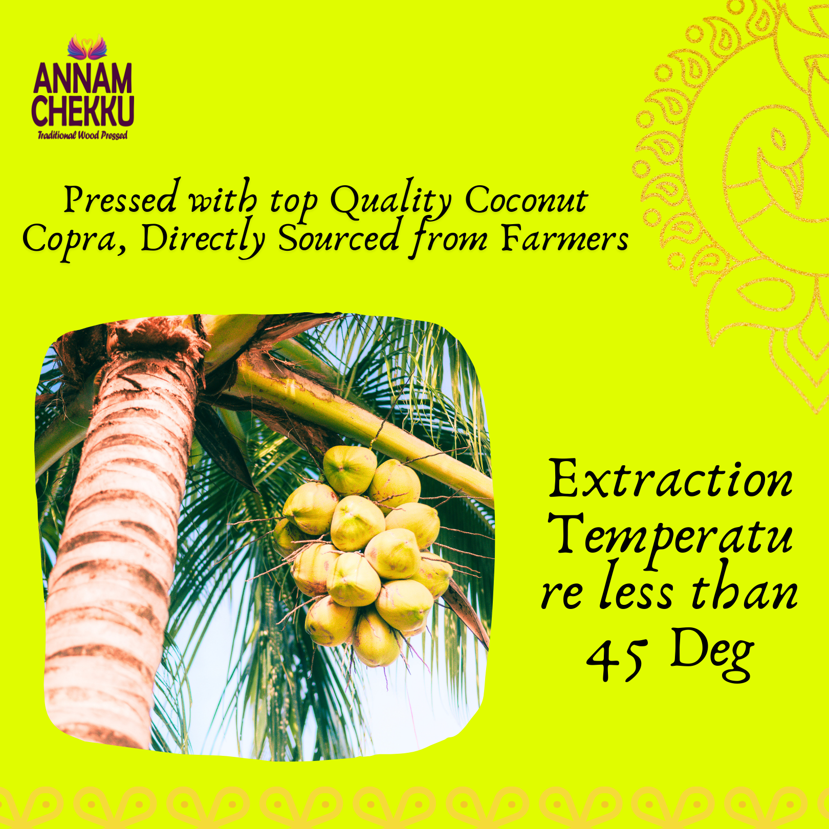 Wood Pressed Coconut Oil - 1L