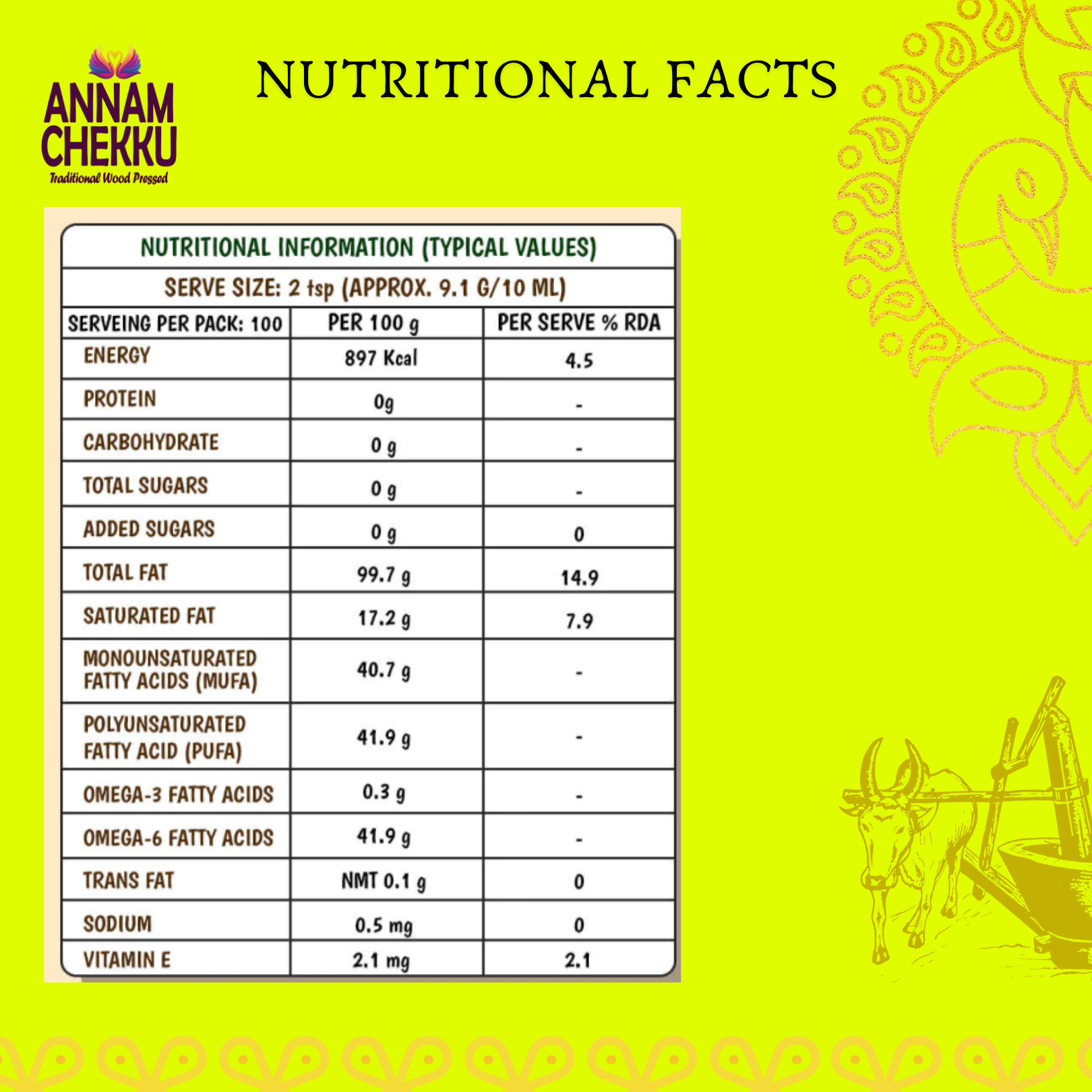 Wood Pressed Coconut Oil - 1L