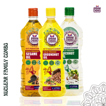 Nuclear Family combo - Daily Cooking Trio(3L) - Wood Pressed