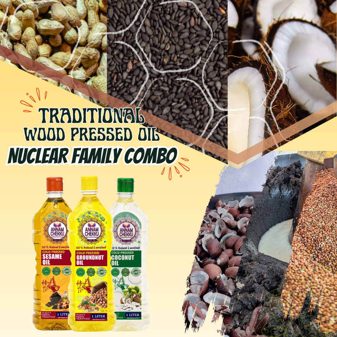 Nuclear Family combo - Daily Cooking Trio(3L) - Wood Pressed