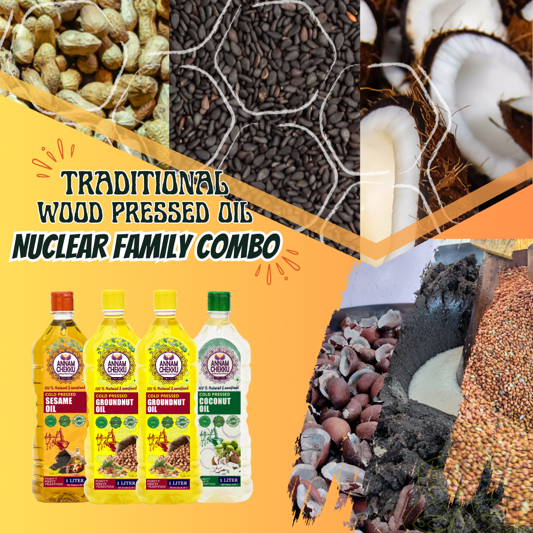 Nuclear Family combo - Groundnut Oil - Wood Pressed