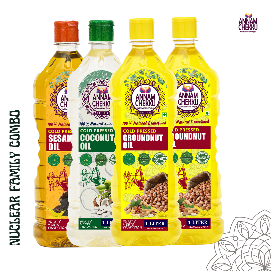 Nuclear Family combo - Groundnut Oil - Wood Pressed